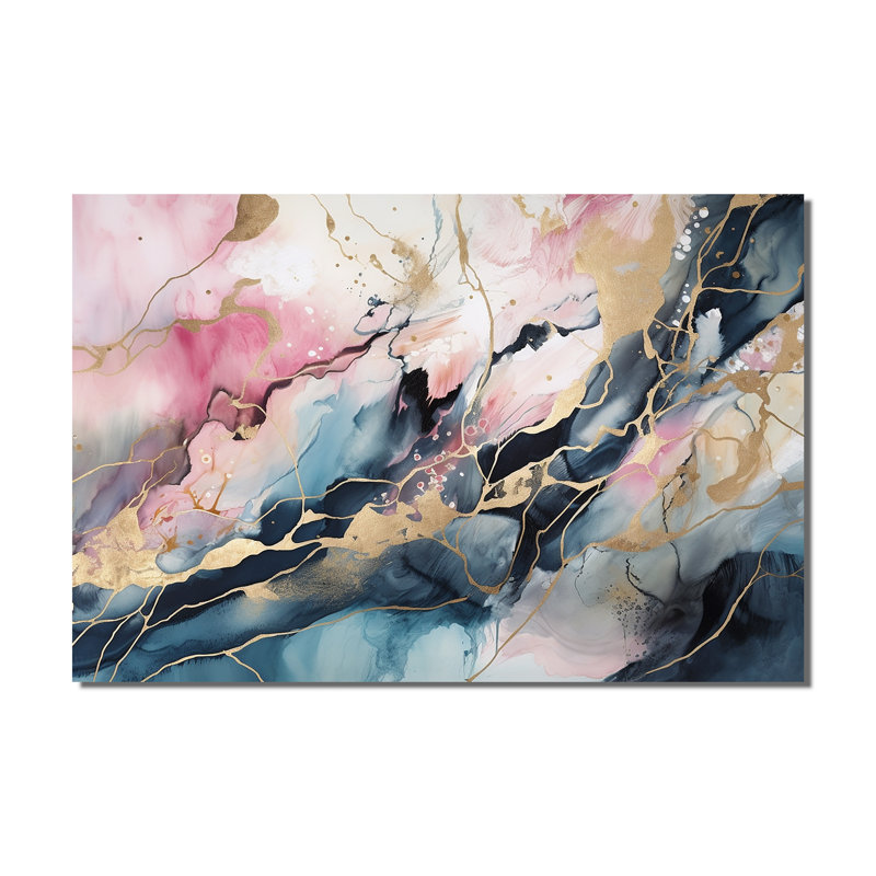 Exploring The Depths Of Blue Geode I - Abstract Marble Canvas Art Print