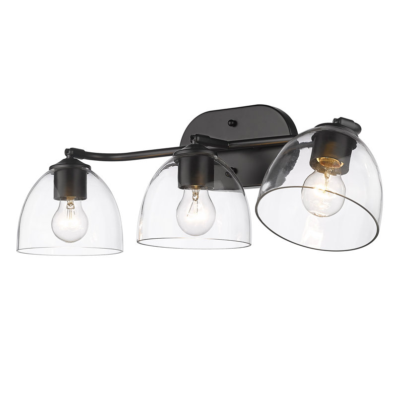 Meuble-lavabo pour salle de bain 3 lumières Suprident, Noir mat