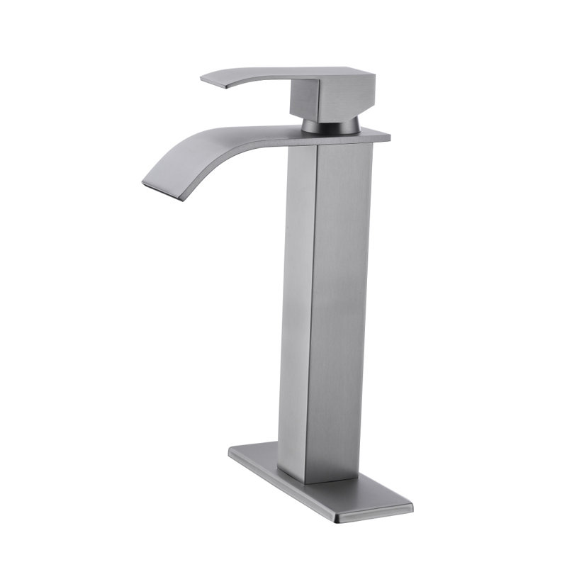 Robinet de salle de bain à cascade, robinet de meuble-lavabo à poignée simple