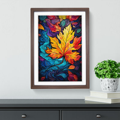 Leaf Futurism No.2 - Single Picture Frame Print on Wood
