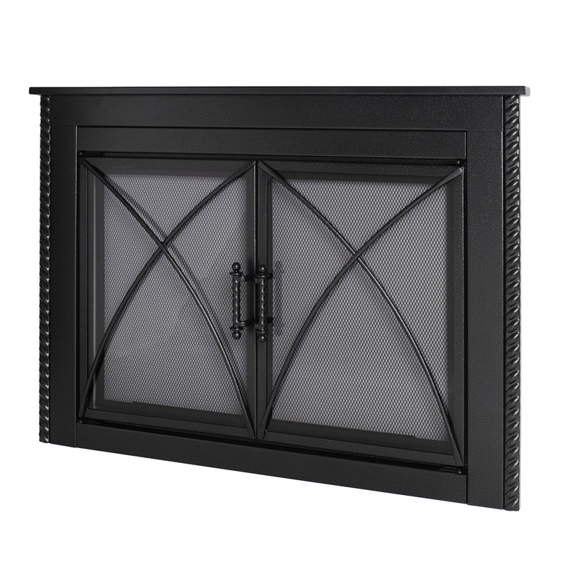 Highsmith Cabinet Steel Fireplace Door, 31" H x 43.5" W x 0.95" D