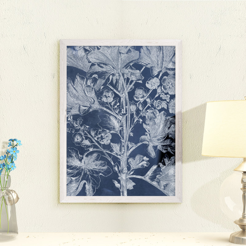 «Besler Leaves in Indigo II» par Paul Cezanne - reproduction d'art encadrée, H 32 po x l 44 po x 1,25 po