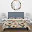 Ensemble de housse de couette ivoire à motif floral bohème chic III-743493346