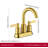Derengge Centerset Bathroom Sink Faucet With Push-Up Overflow Drain