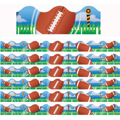 Eureka Football Deco Trim, 37 Feet Per Pack, 6 Packs