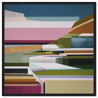 Beauty of a Geometric III Canvas Print Modern Wall Decor by Art Remedy, Black Frame, 30 x 30