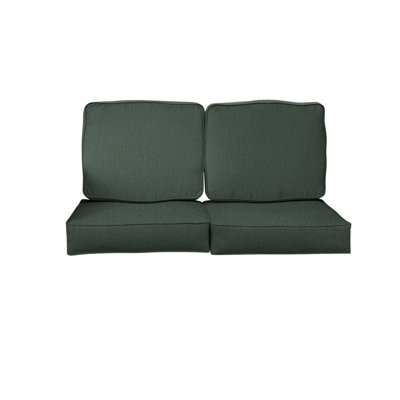 Stain Resistant Outdoor 5 " Loveseat Seat / Back Cushion