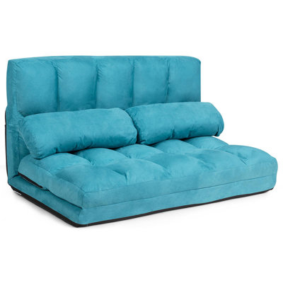 Namirah Twin 44.5'' Faux Leather Futon And Mattress