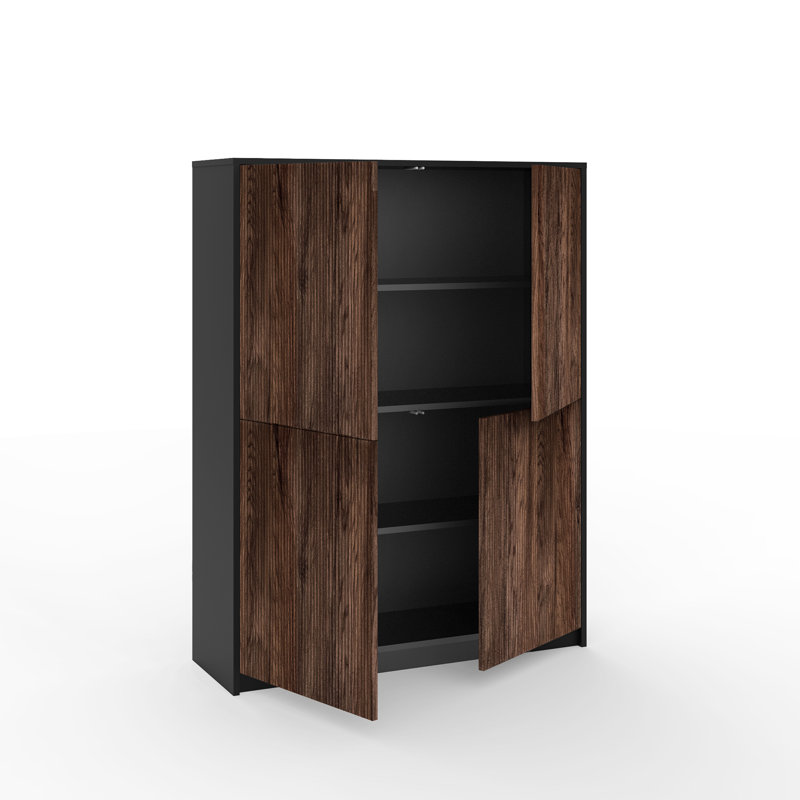 Bokamp 292.1cm Sideboard, Black/Dark Brown