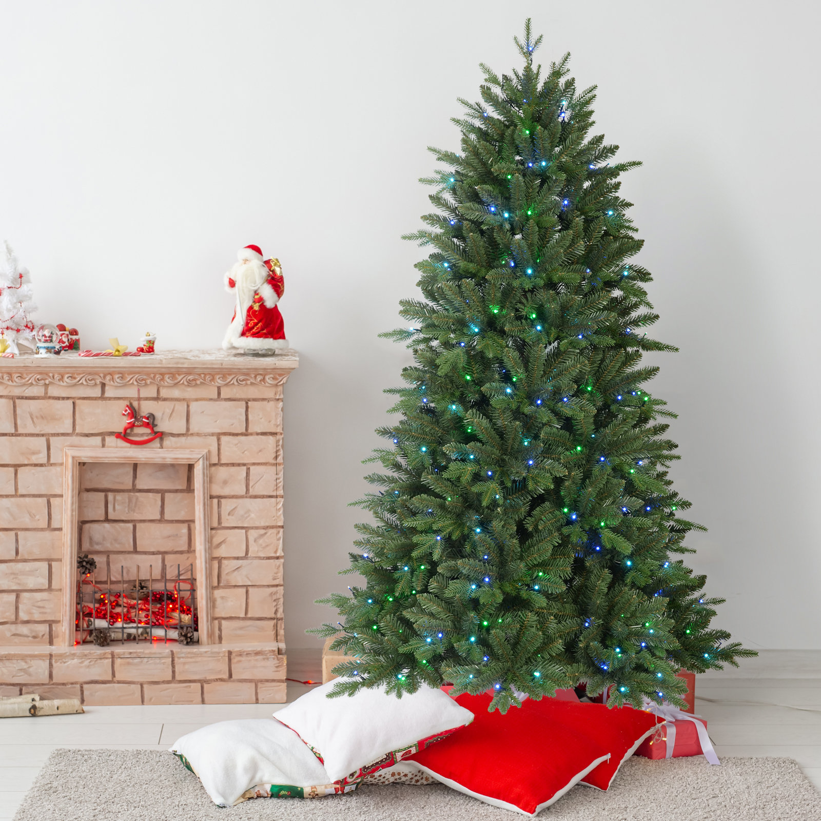 A Pre-Lit Multi-Color RGB LED Christmas Tree