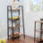  Industrial 4-tier Bookshelf, Freestanding Rustic Display Bookcase Storage Rack Shelf Plant Stand For Living Room Home Office-102597146