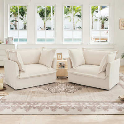Ensemble de 2 fauteuils avec housse