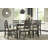 Mereworth 7 Piece Dining Table Set | Rectangular Wood Top and 6 Ladder-Back Chairs | Dual Tone Weathered White Brown-935137874-931307553