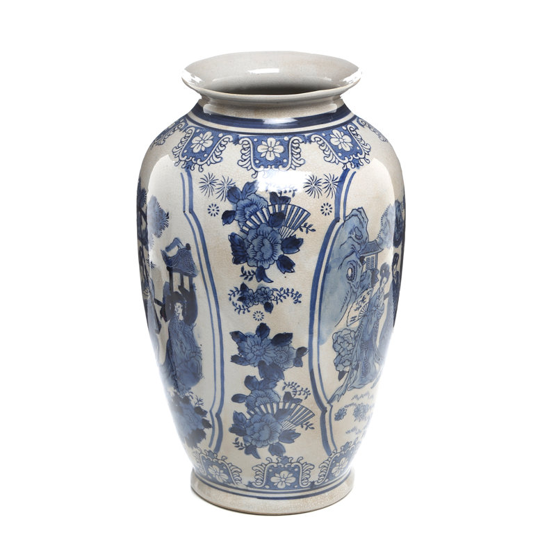 Tung Chi Vase, Blue Ladies