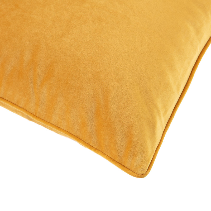 Chanasya Holland Velvet Solid Color Velvet Decorative Throw Pillow Cover, 20" x 20", Golden