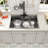 Casainc 33" L x 22" W Drop-in Stainless Steel Kitchen Sink with Faucet Included-109012386
