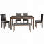 Ensemble de table de salle à manger 6 pièces avec banc et chaises-1090149974-1090149975