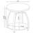 Dacre Round Engineered Wood Top Side End Table Greige-1489694281