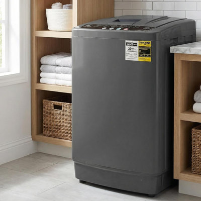 Portable Fully Automatic Washing Machine With Led Control Panel - 10 Programs & 8 Water Levels For Apartments, Rvs & Small Spaces