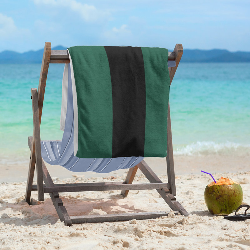 Beach Towel, Green/Black