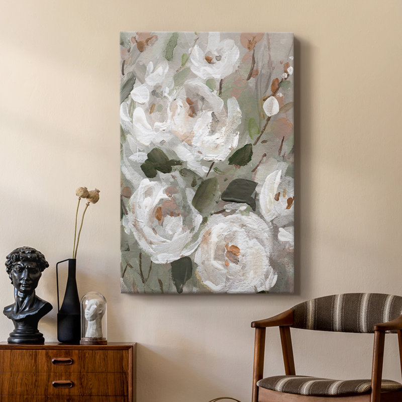 Whitese Blush Garden -Custom Wrapped Gallery Cavas, 48" H x 32" W