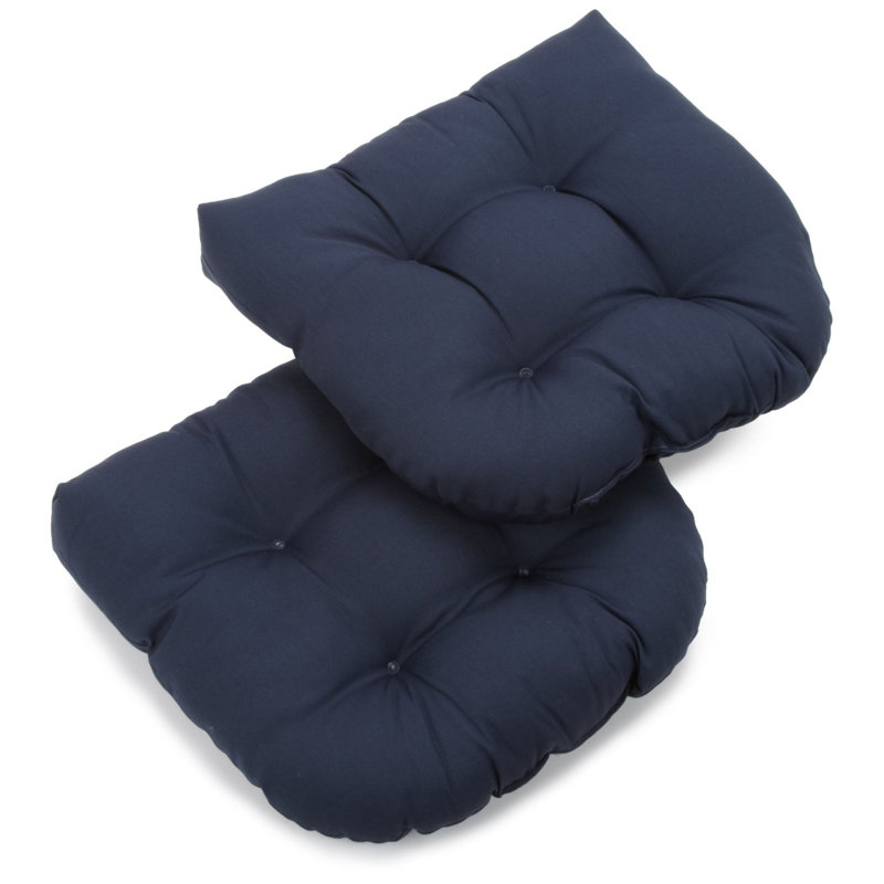 Coussin de chaise de salle à manger d'intérieur, Marine, Sergé