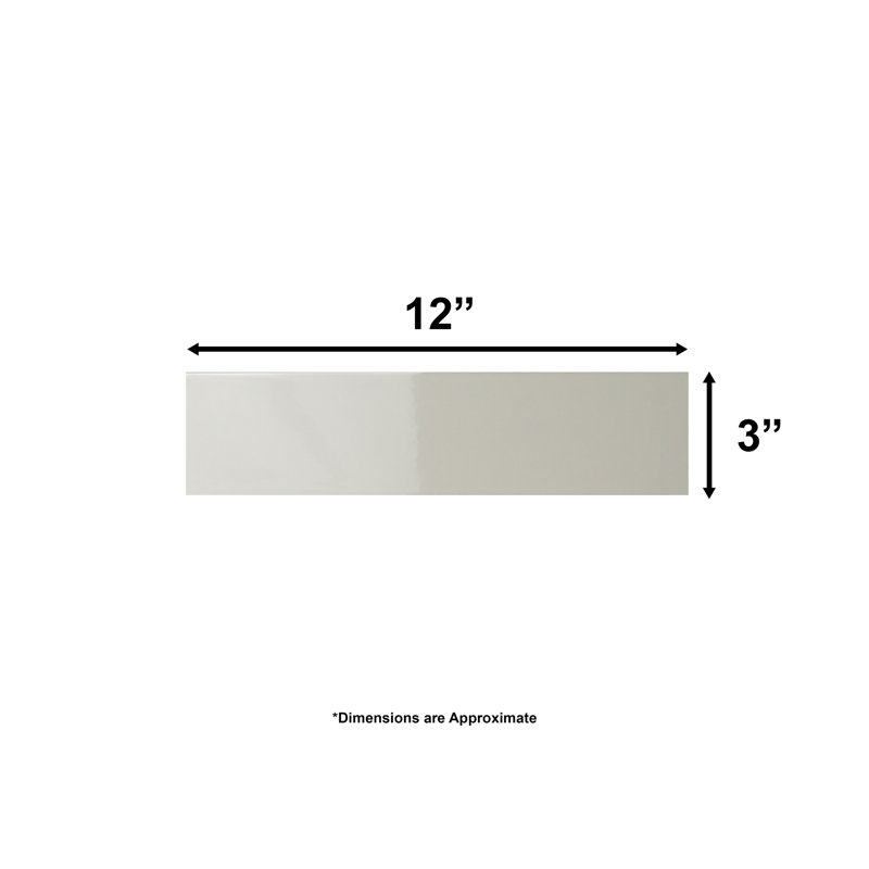 Shades 3" x 12" Glossy Subway Wall Tile, Latte Light Brown