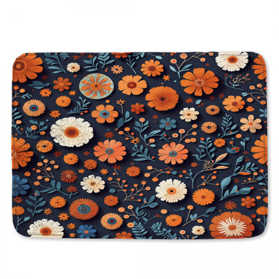 Tapis de bain floral