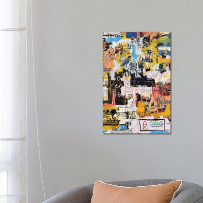 Basquiat World 1 Piece Wrapped Canvas Painting