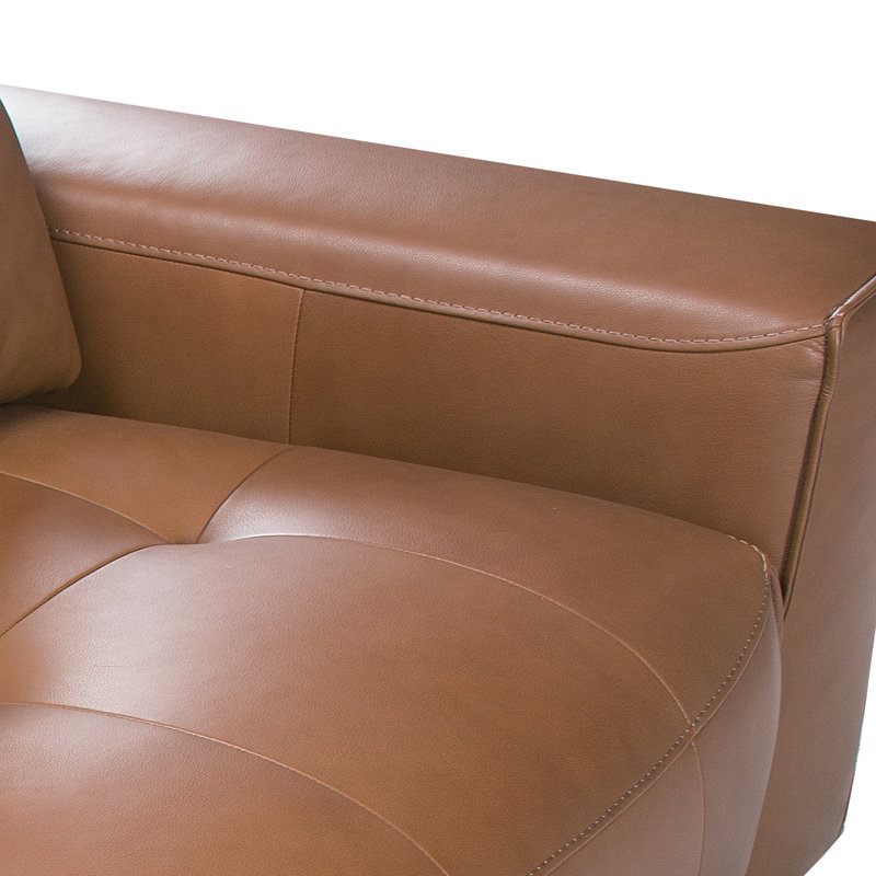 5 Piece Pu Leather Modular U-shape Couch With Two Ottomans, Brown Faux Leather