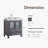 30 Inch Grey Modern Freestanding Bathroom Vanity with White Ceramic Vessel Sink