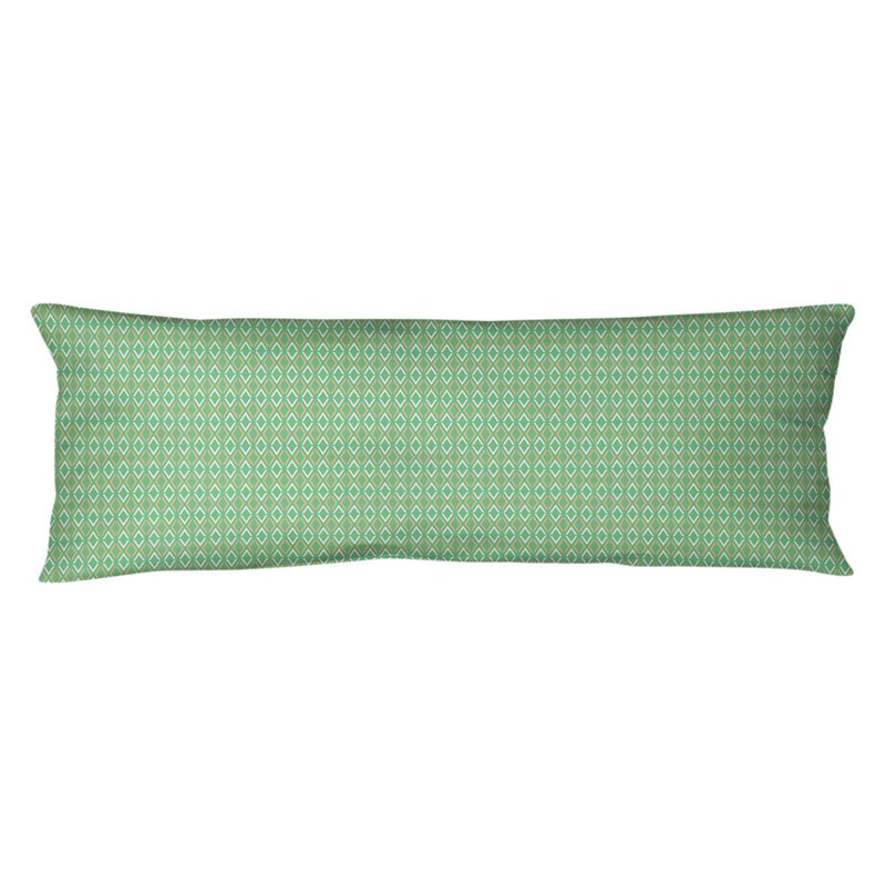 Katelyn Elizabeth Geometric Reversible Throw Pillow, Poly Fill, Green/Orange, Microfiber