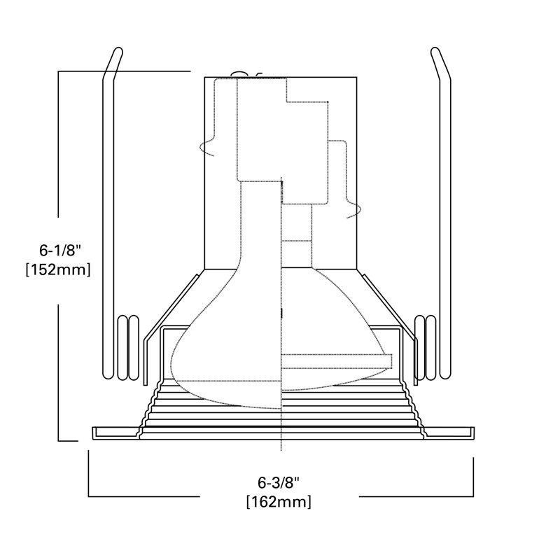 5'' White Baffle Recessed Trim