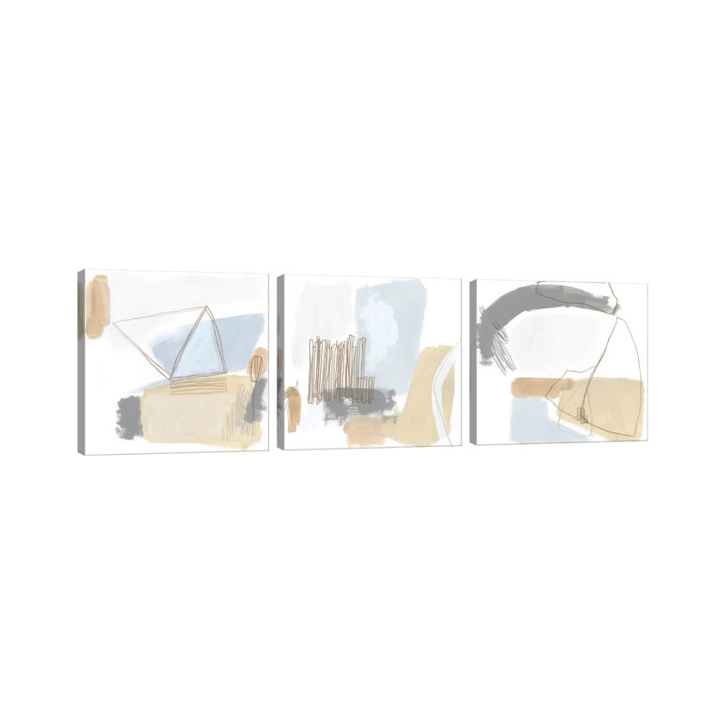 Overture Triptych - ensemble d'art mural sur toile - toile tendue (ensemble de 3)
