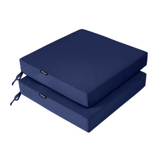 Patio Chair Cushions 19 x 19 x 3 Inch Waterproof Outdoor Seat Cushions for Patio Furniture 3-Year Color Fastness (Set of 2)