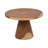 Suar Wood Coffee Table - 27" Round Brown Accent Table for Living Room, Bedroom, Office - Rustic Modern Design with Natural Grain Finish, Casual Home Decor