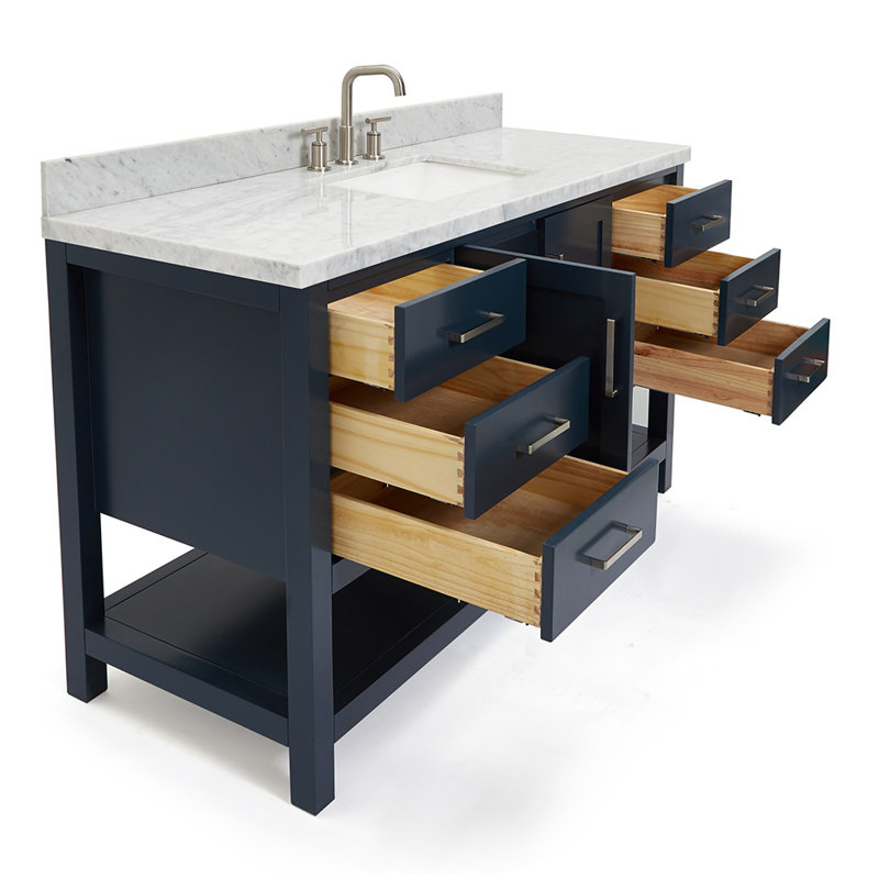 Magnolia Bath Vanity Rectangular Basin S061SCWRV, Midnight Blue, Rectangular