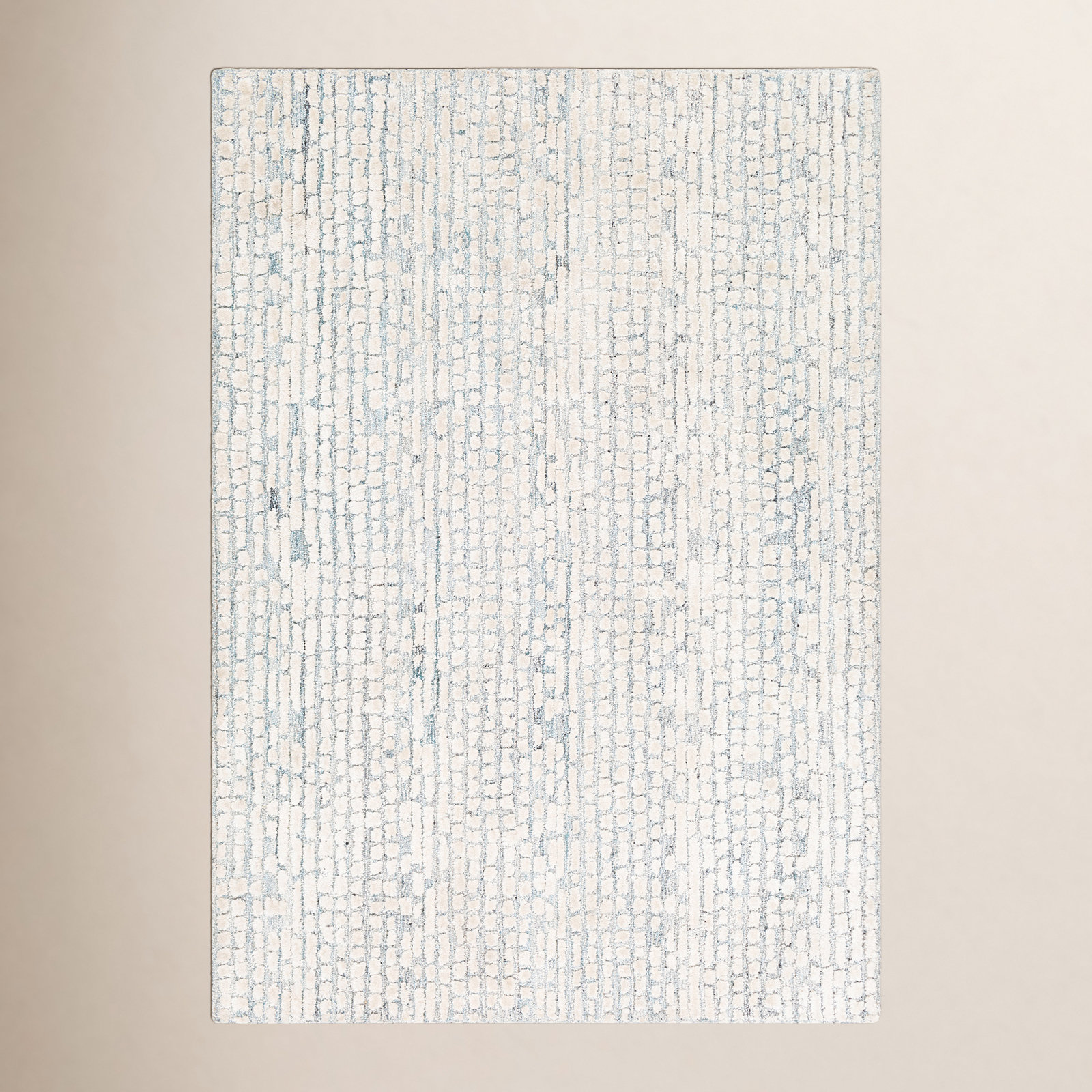 Mulbury Taupe Beige Hand-Tufted Abstract Rug, Rectangle 4' x 6'