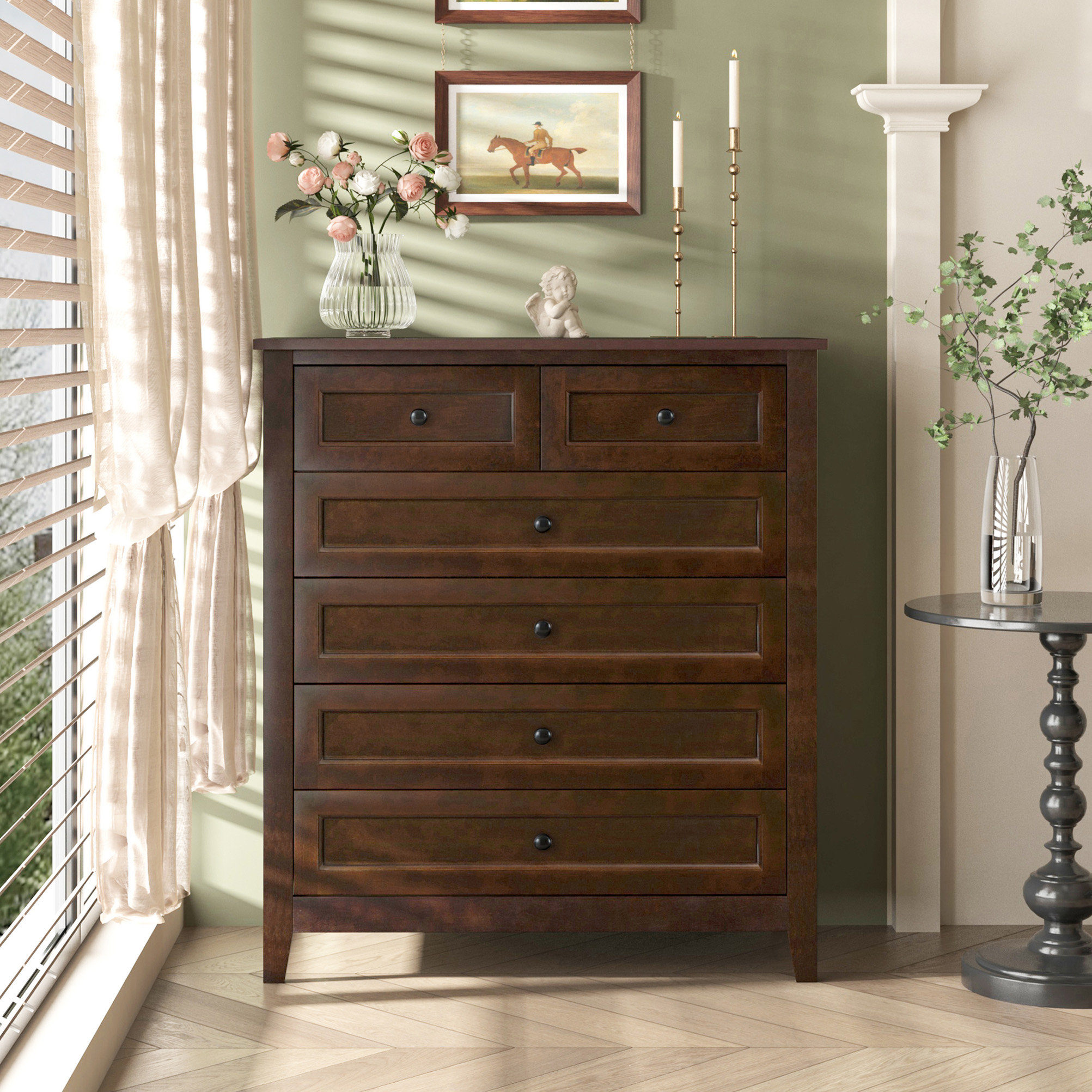 Latitude Run® Solid Wood Spray-Painted Drawer Dresser Bar | Wayfair