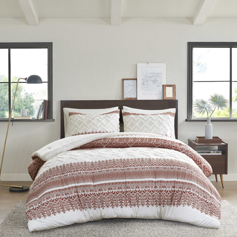 Édredon très grand / très grand, en coton, rembourré 100% intérieur chenille, Édredon très grand + 2 taies décoratives