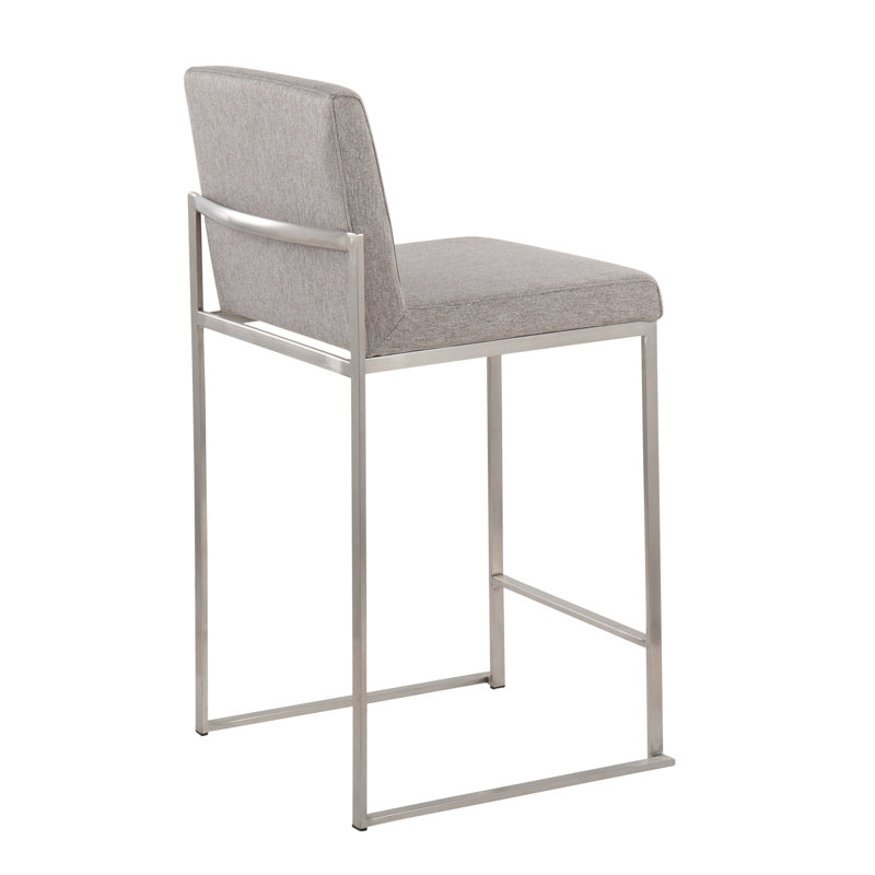 Contemporary Counter Stool, Siège gris / cadre gris, 3
