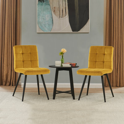 Leann Tufted Velvet Upholstered Back Side Chair