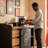 Solid Wood and Wrought Iron Kitchen Cabinets