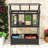 Garden Mini Greenhouse with Movable Wheels, Openable Roof and Storage Box-114494577