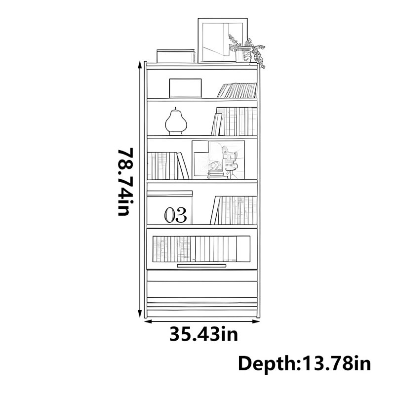 Yanin, (5 tablettes) H 78,74 po x l 35,43 po x P 13,78 po