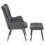 Nevin Velvet Lounge Chair With Footstool-146312103