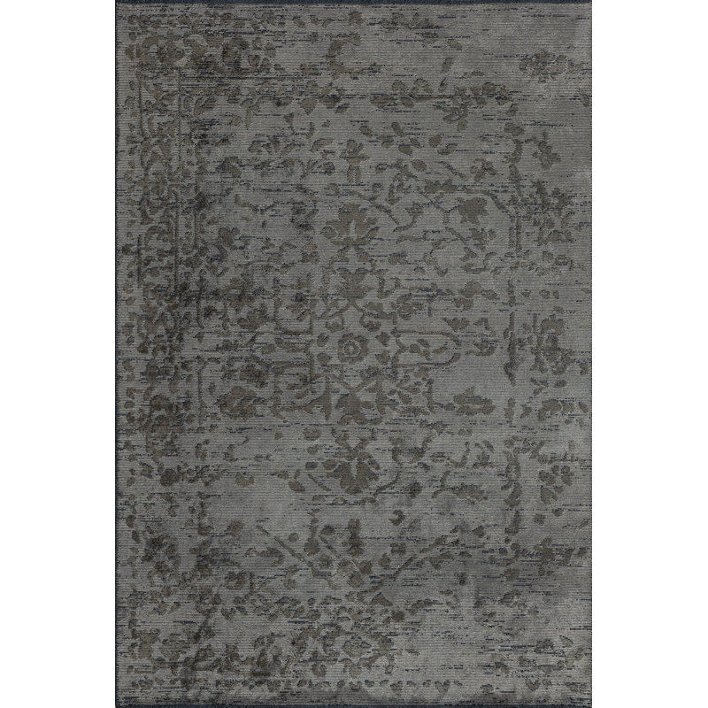 Tapis oriental gris / noir Rapture, Rectangle 7 pi 10 po x 11 pi 2 po