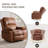 36.22" Faux Leather Manual Swivel Rocker Recliner-281734402