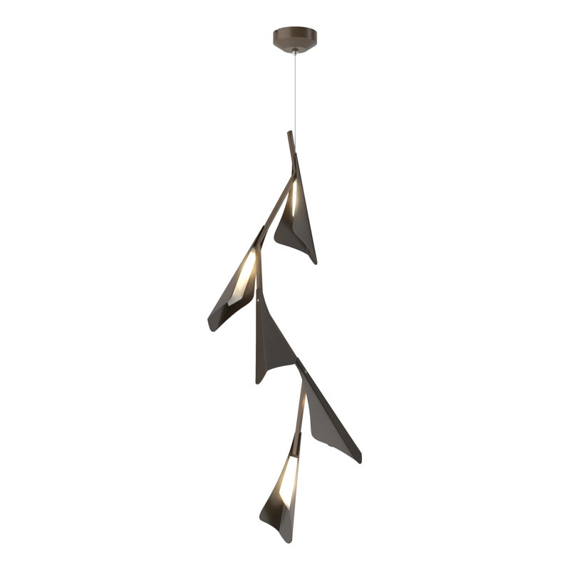 Plume 5 - Light Unique/Statement LED Chandelier, Bronze, Oil Rubbed Bronze