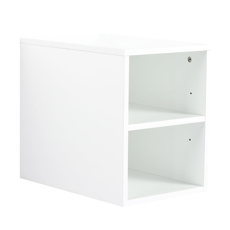 Petites étagères de rangement murales blanches lustrées de 12 pouces - pour les tablettes de chambre à coucher, de salle de bain et de cuisine au design moderne